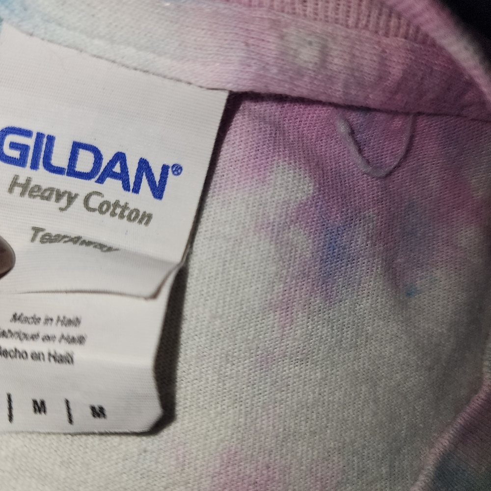 Gildan Tie-Dye Short Sleeve Tee - Pink and Blue - Picture 6 of 6